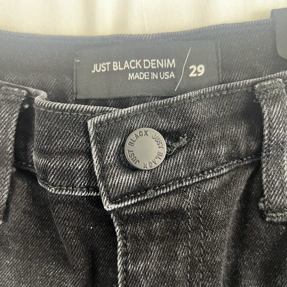 NWT Just Black Denim Wide Leg Jeans Women’s 29 Black High Rise USA - Picture 5 of 10